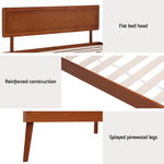 Single Size Wooden Bed Frame - Splay