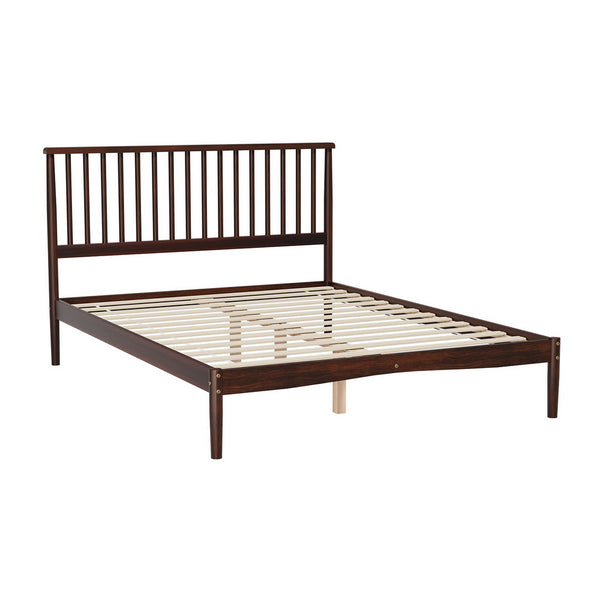  Elegant Walnut Double Bed Frame