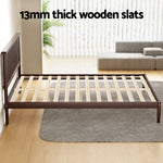 Elegant Walnut Double Bed Frame