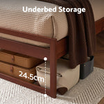 Bed Frame King Single/Double/Queen Size Wooden Walnut