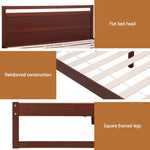 Bed Frame King Single/Double/Queen Size Wooden Walnut