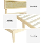 Queen/Double Elegance Bed Frame with Timber Pine Platform