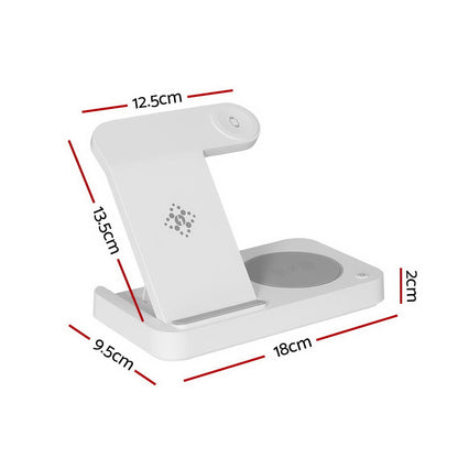 Wireless Charger Dock Fast Charging for Phone White