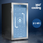 Devanti Wine Fridge Cooler 42 Bottles Premium Storage for Wine