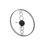 75cm Wall Clock Large No Numeral Round Black