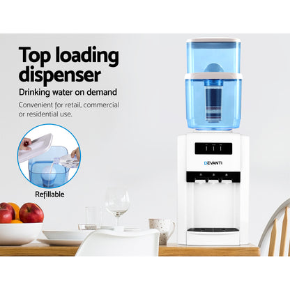 Water Cooler Dispenser Bench Top 22L W/2 Filter