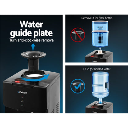 Water Cooler Dispenser Stand 22L Bottle Black