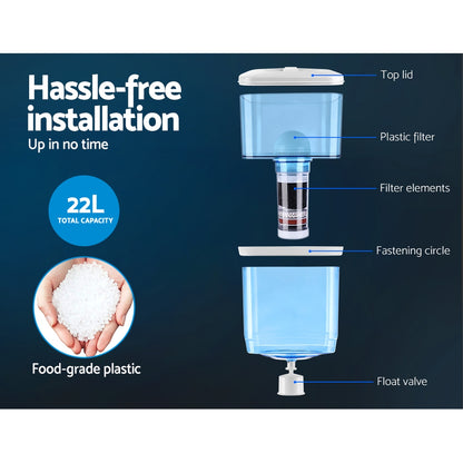 Water Cooler Dispenser Stand 22L Bottle Black