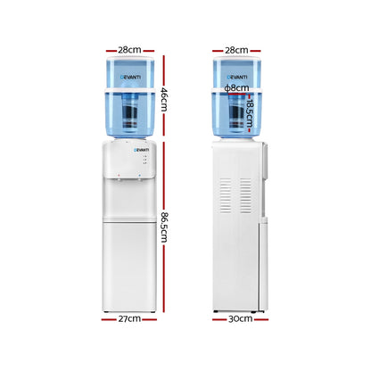 Water Cooler Dispenser Top-Loading 22L Hot & Cold - White