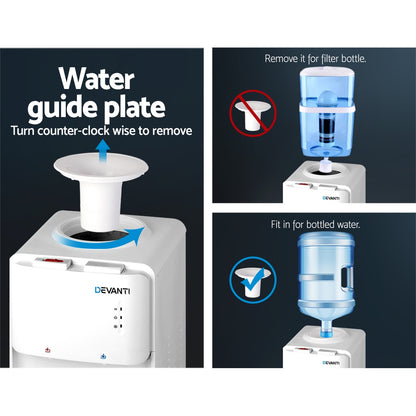 Water Cooler Dispenser Top-Loading 22L Hot & Cold - White