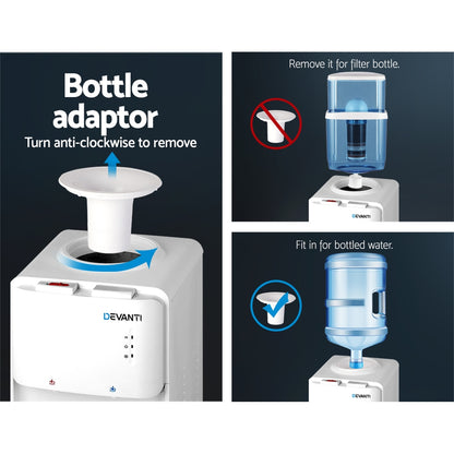 Water Cooler Dispenser Top-Loading 22L Hot & Cold - White
