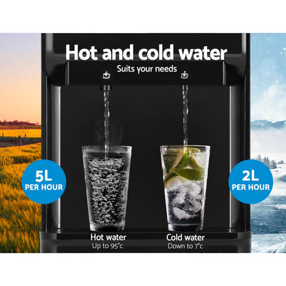 Water Cooler Dispenser Bench Top Black