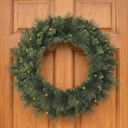 Christmas Wreath Pre Lit Pine