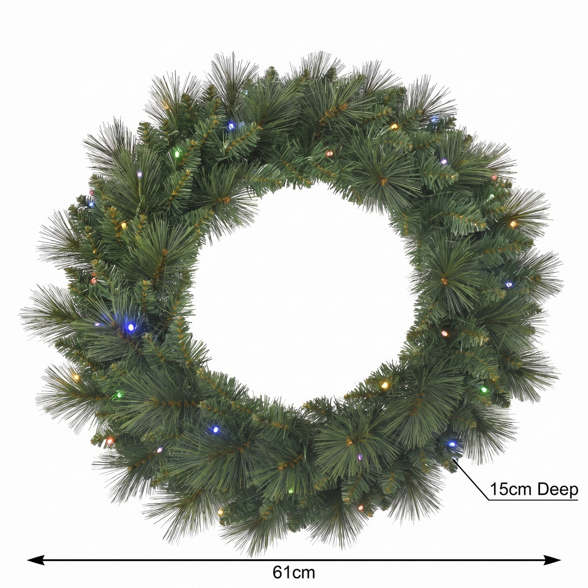 Christmas Wreath Pre Lit Pine