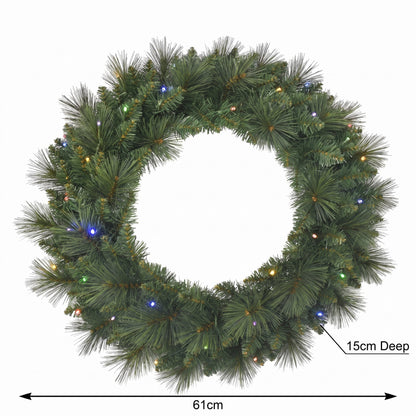 Christmas Wreath Pre Lit Pine