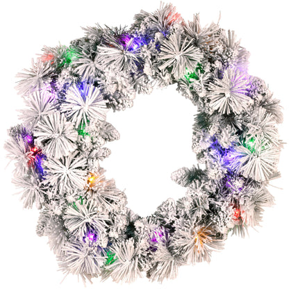 Snowy Christmas Wreath 61cm