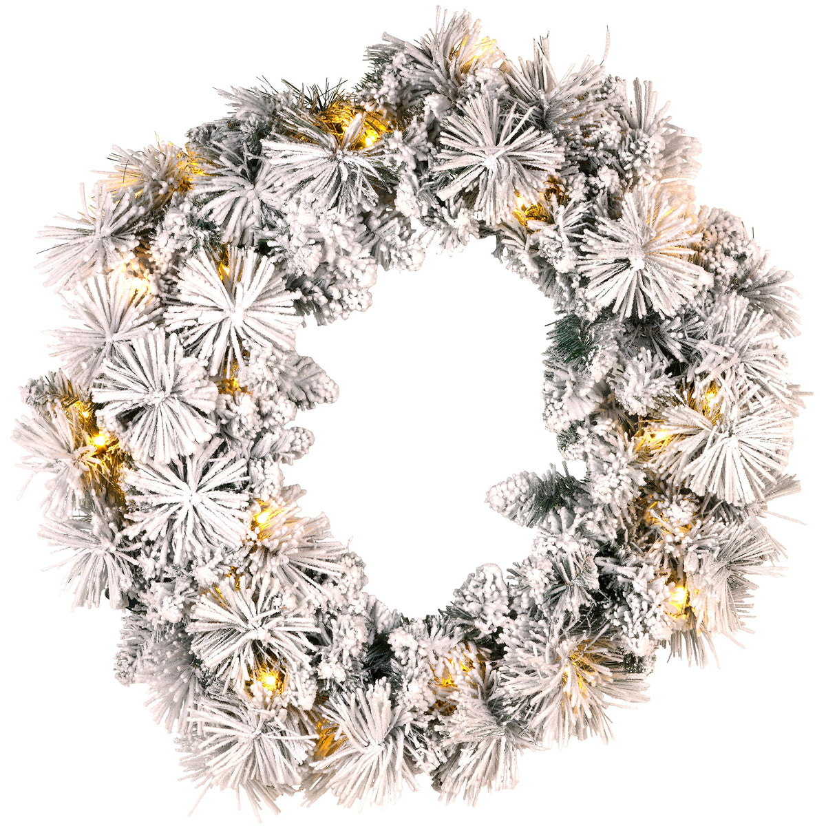 Snowy Christmas Wreath 61cm