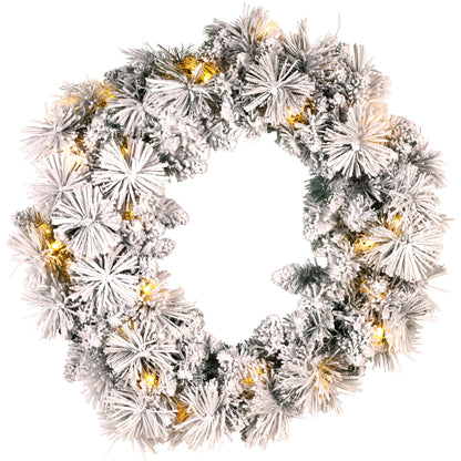 Snowy Christmas Wreath 61cm