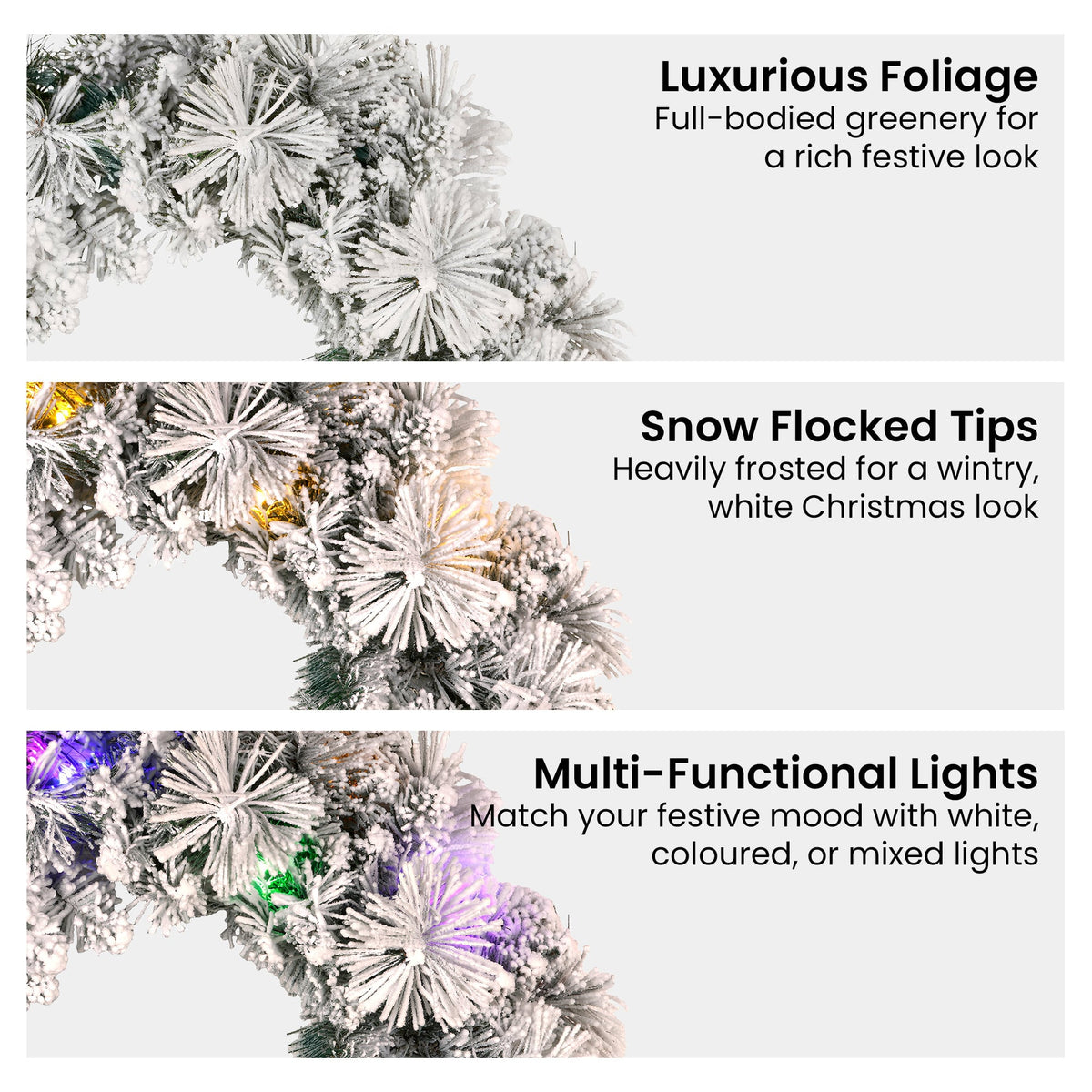 Snowy Christmas Wreath 61cm