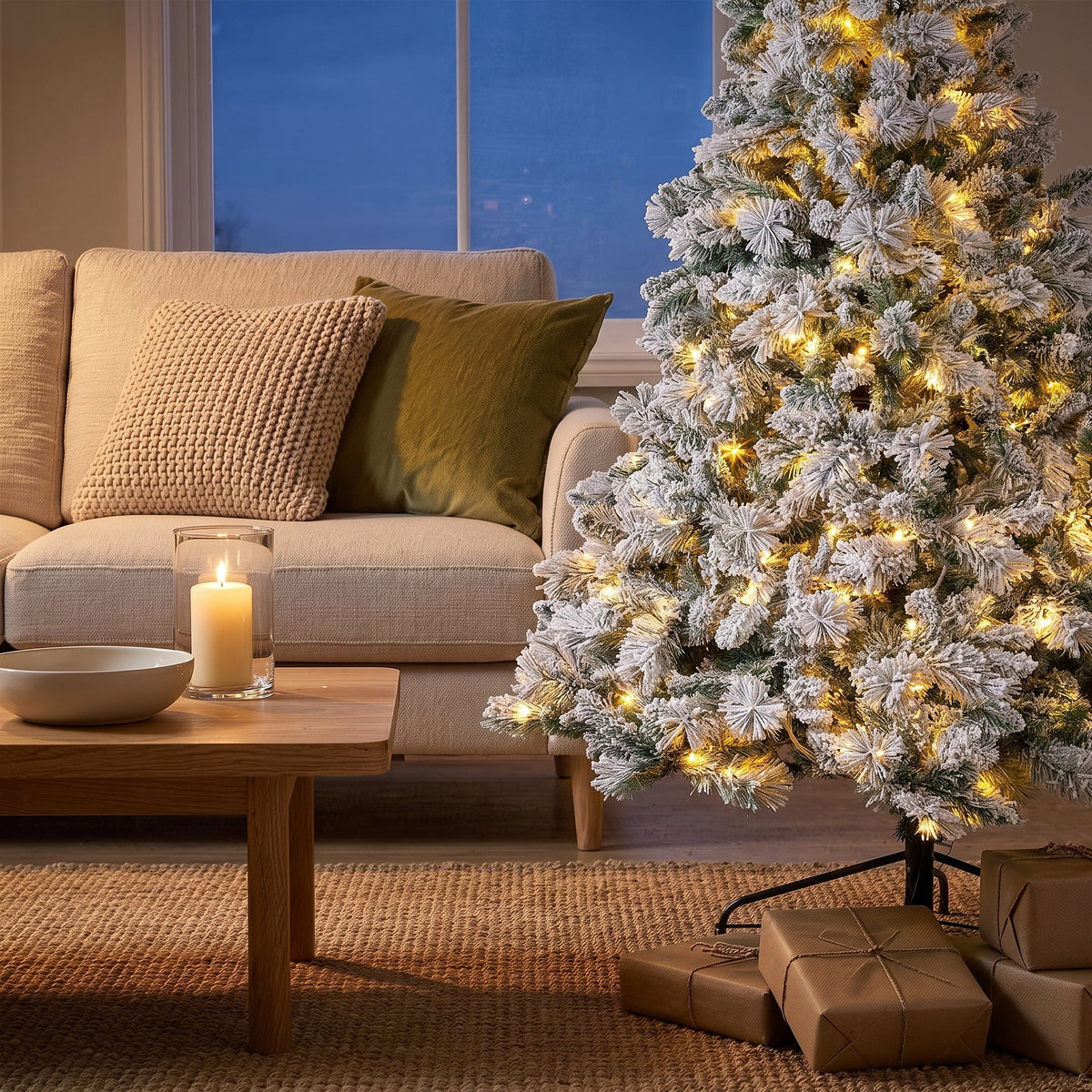 Christmas Tree Pre Lit Silver