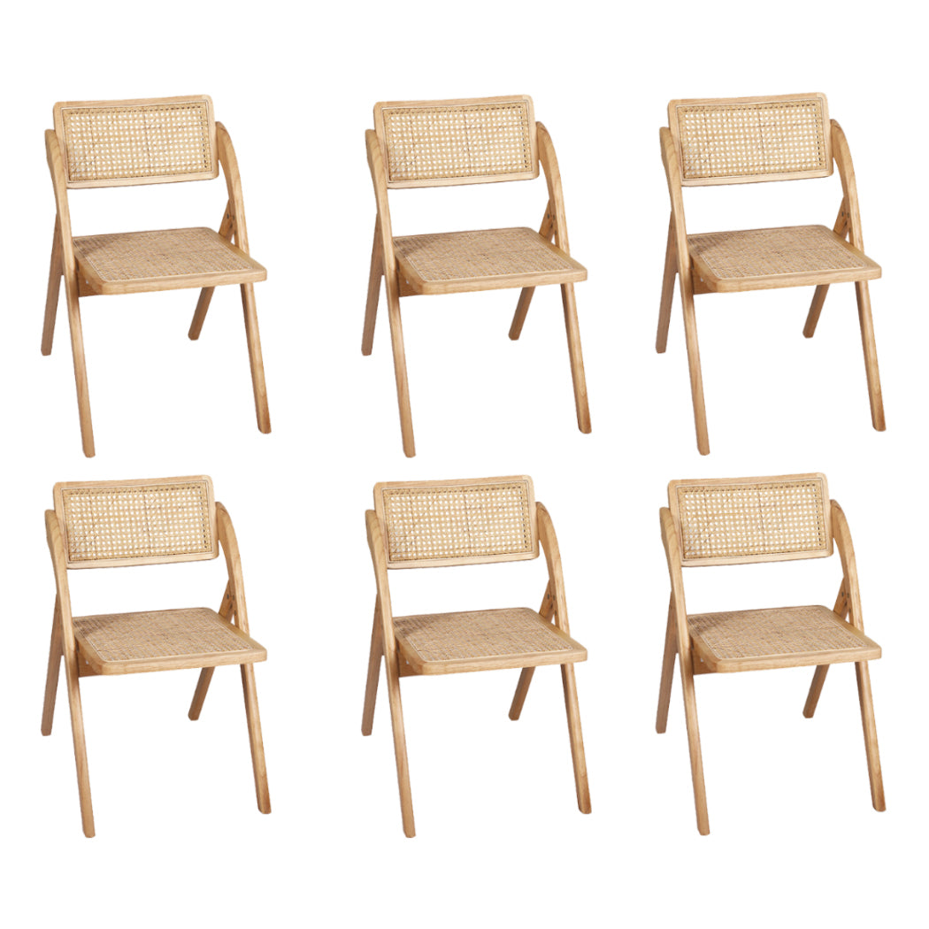 Contemporary 6X Dining Chairs Foldable Accent  Space-Saving Design