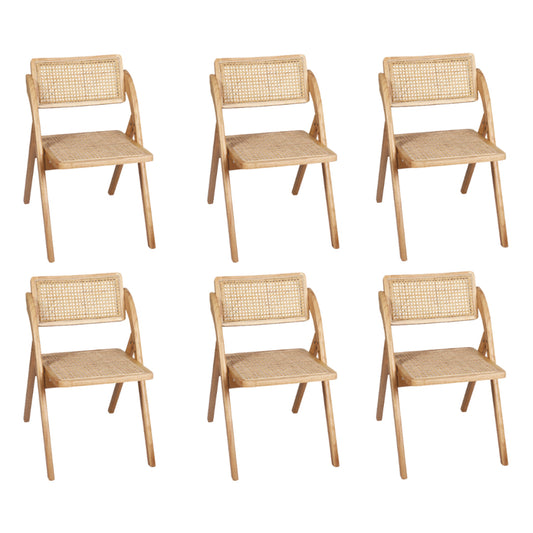 Contemporary 6X Dining Chairs Foldable Accent  Space-Saving Design