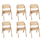 Contemporary 6X Dining Chairs Foldable Accent  Space-Saving Design