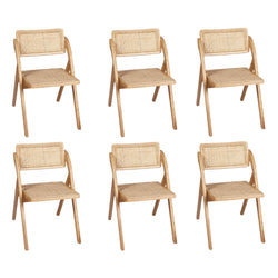 Contemporary 6X Dining Chairs Foldable Accent  Space-Saving Design