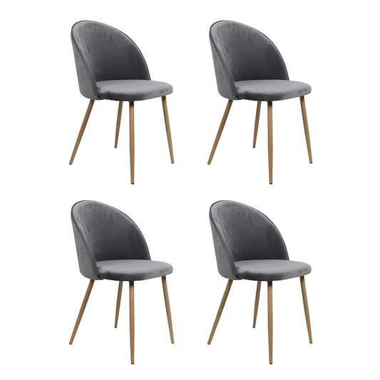 Cozy 4x Dining Chairs Seat French Grey  Sleek Modern Look Classic