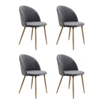 Cozy 4x Dining Chairs Seat French Grey  Sleek Modern Look Classic