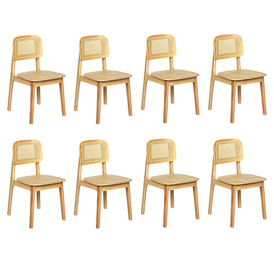 Versatile 8x Rattan Dining Chair Wooden Kitchen Chair  Sleek Modern