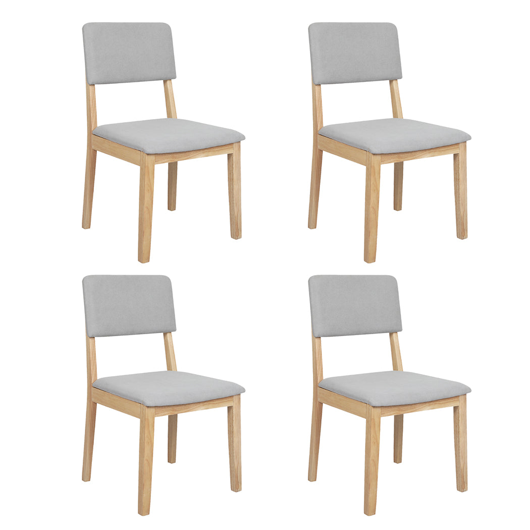 Versatile Dining Chairs 4 Upholstered Kitchen Chair  Wood Finish