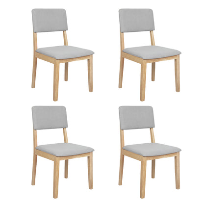 Versatile Dining Chairs 4 Upholstered Kitchen Chair  Wood Finish