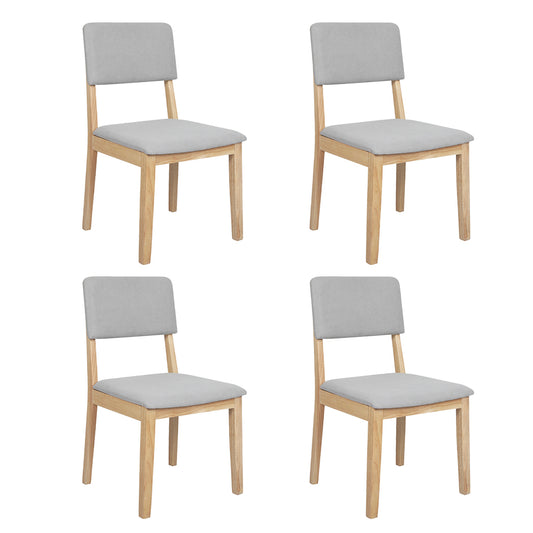 Versatile Dining Chairs 4 Upholstered Kitchen Chair  Wood Finish