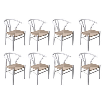 Functional 8x Dining Chairs Wooden Hans White  Foldable Function