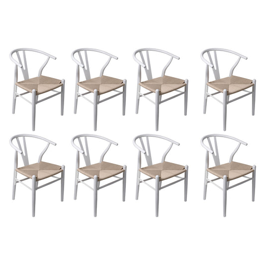 Functional 8x Dining Chairs Wooden Hans White  Foldable Function