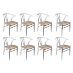 Functional 8x Dining Chairs Wooden Hans White  Foldable Function