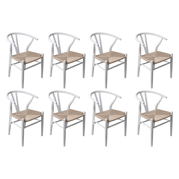  Functional 8x Dining Chairs Wooden Hans White  Foldable Function