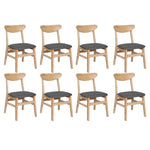 Elegant 8xDining Chairs Kitchen Chair Nature  Soft Cushion Classic