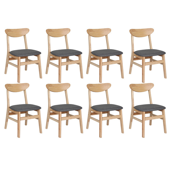  Elegant 8xDining Chairs Kitchen Chair Nature  Soft Cushion Classic
