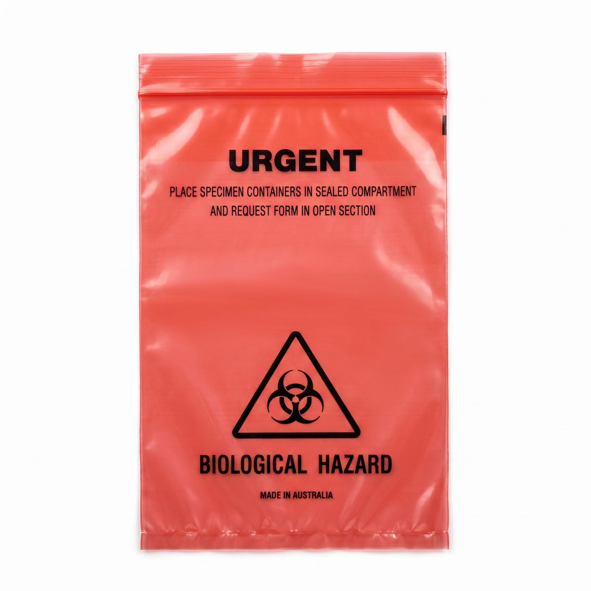 Biohazard Specimen Bags Urgent 160x225cm