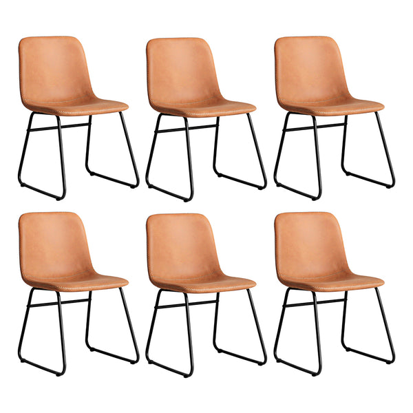  Compact 6x Dining Chairs Kitchen Table  Sleek Modern Look Classic