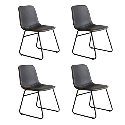 Minimalist 4x Dining Chairs Kitchen Table  Wood Finish Classic
