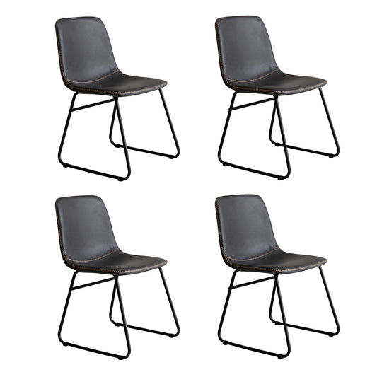 Minimalist 4x Dining Chairs Kitchen Table  Wood Finish Classic
