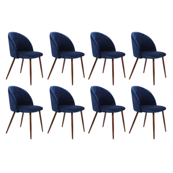  Contemporary 8x Dining Chairs Seat French Navy  Adjustable Height