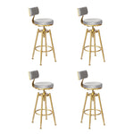 Stylish 4x Swivel Bar Stools Kitchen Bar Chair Grey  Premium Quality