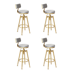 Stylish 4x Swivel Bar Stools Kitchen Bar Chair Grey  Premium Quality