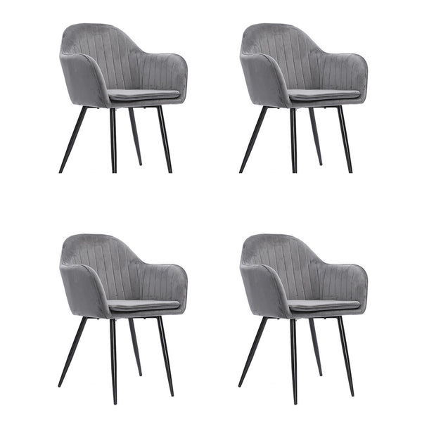  Elegant 4x Armchair Lounge Chair Accent  Scandi Inspired Design