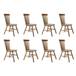 Contemporary 8x Dining Chairs Kitchen Windor Oak  Wood Finish