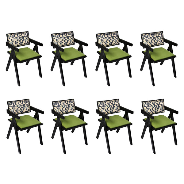  Functional Dining Chair Retro Backrest Chair x8  Durable Frame